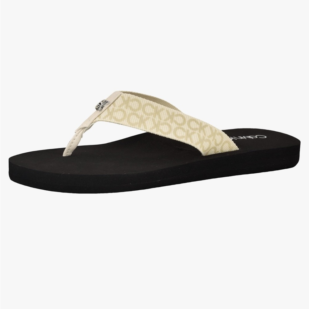 Calvin Klein Women's Caluha Logo Flip Flops